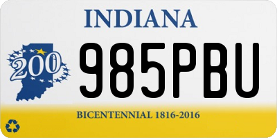 IN license plate 985PBU
