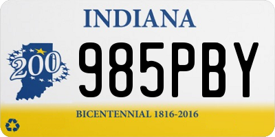 IN license plate 985PBY