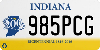 IN license plate 985PCG