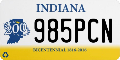 IN license plate 985PCN
