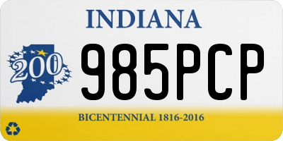 IN license plate 985PCP