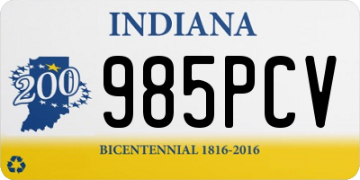 IN license plate 985PCV