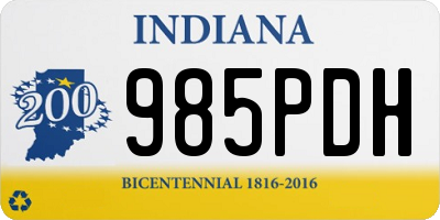 IN license plate 985PDH