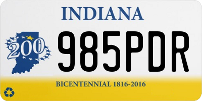 IN license plate 985PDR