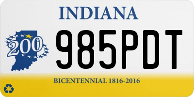 IN license plate 985PDT