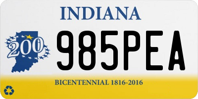 IN license plate 985PEA