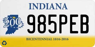 IN license plate 985PEB