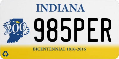 IN license plate 985PER