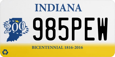 IN license plate 985PEW