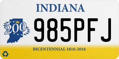 IN license plate 985PFJ
