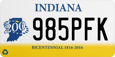 IN license plate 985PFK