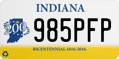 IN license plate 985PFP