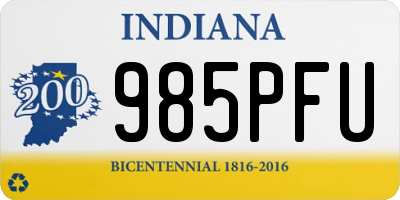 IN license plate 985PFU