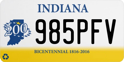 IN license plate 985PFV