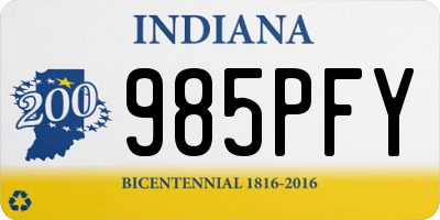 IN license plate 985PFY