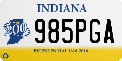 IN license plate 985PGA