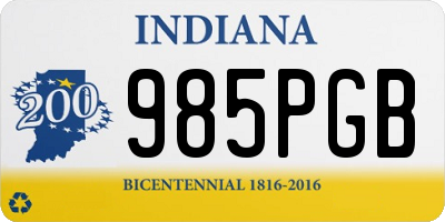 IN license plate 985PGB