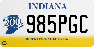 IN license plate 985PGC