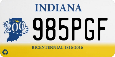 IN license plate 985PGF