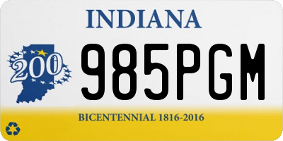 IN license plate 985PGM