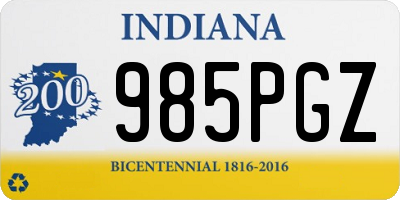 IN license plate 985PGZ