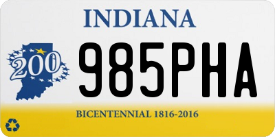 IN license plate 985PHA