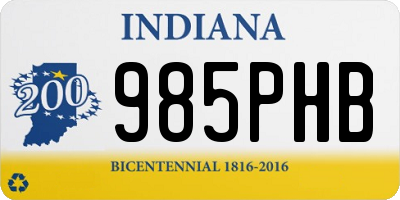 IN license plate 985PHB