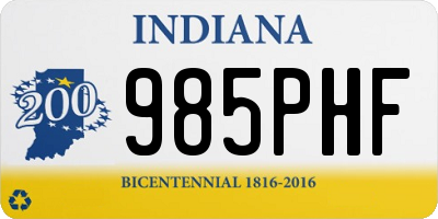 IN license plate 985PHF