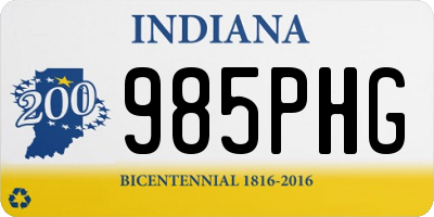 IN license plate 985PHG
