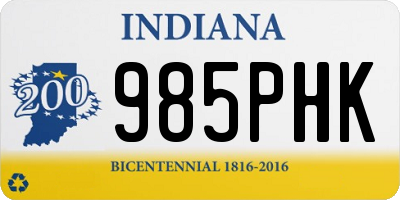 IN license plate 985PHK