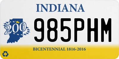 IN license plate 985PHM