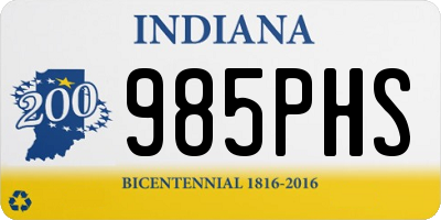 IN license plate 985PHS
