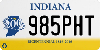 IN license plate 985PHT