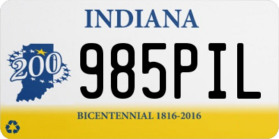 IN license plate 985PIL
