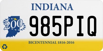 IN license plate 985PIQ