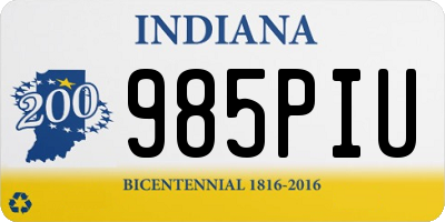 IN license plate 985PIU