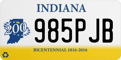 IN license plate 985PJB