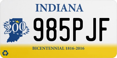 IN license plate 985PJF