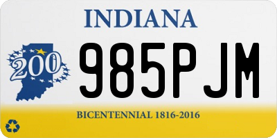 IN license plate 985PJM