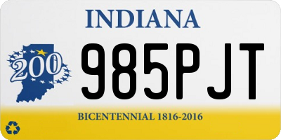 IN license plate 985PJT