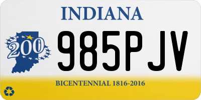 IN license plate 985PJV