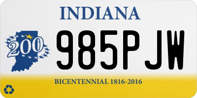 IN license plate 985PJW