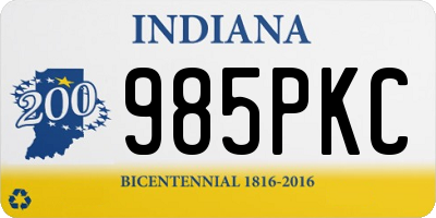 IN license plate 985PKC