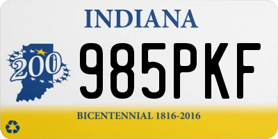 IN license plate 985PKF