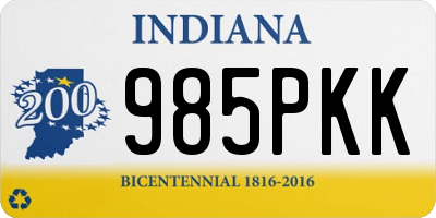 IN license plate 985PKK