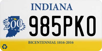IN license plate 985PKO