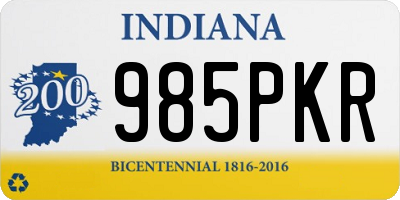 IN license plate 985PKR