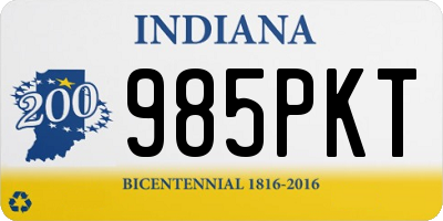 IN license plate 985PKT