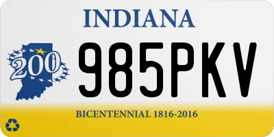 IN license plate 985PKV