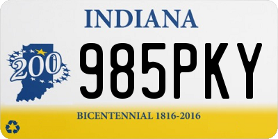 IN license plate 985PKY